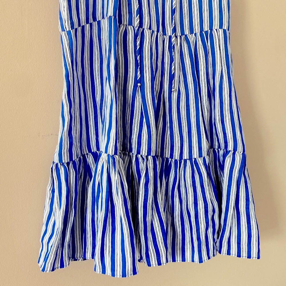 Veronica Beard- Zee Dress in Cobalt Stripe - Picture 8 of 11